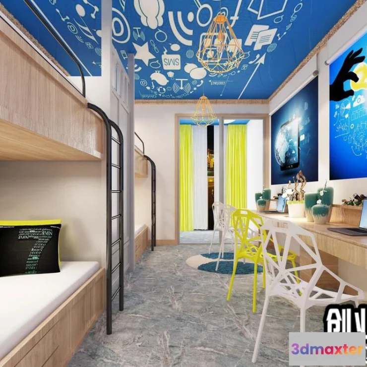 1125118 - 3D SCHOOL INTERIOR (VRAY) - DOMITORY 3D SCENES - 024