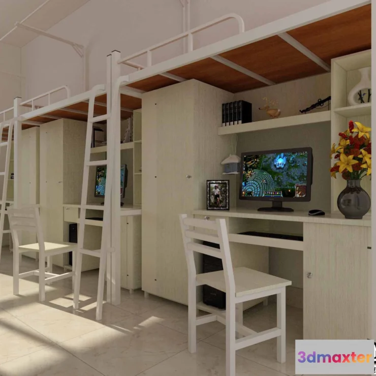 1125120 - 3D SCHOOL INTERIOR (VRAY) - DOMITORY 3D SCENES - 025