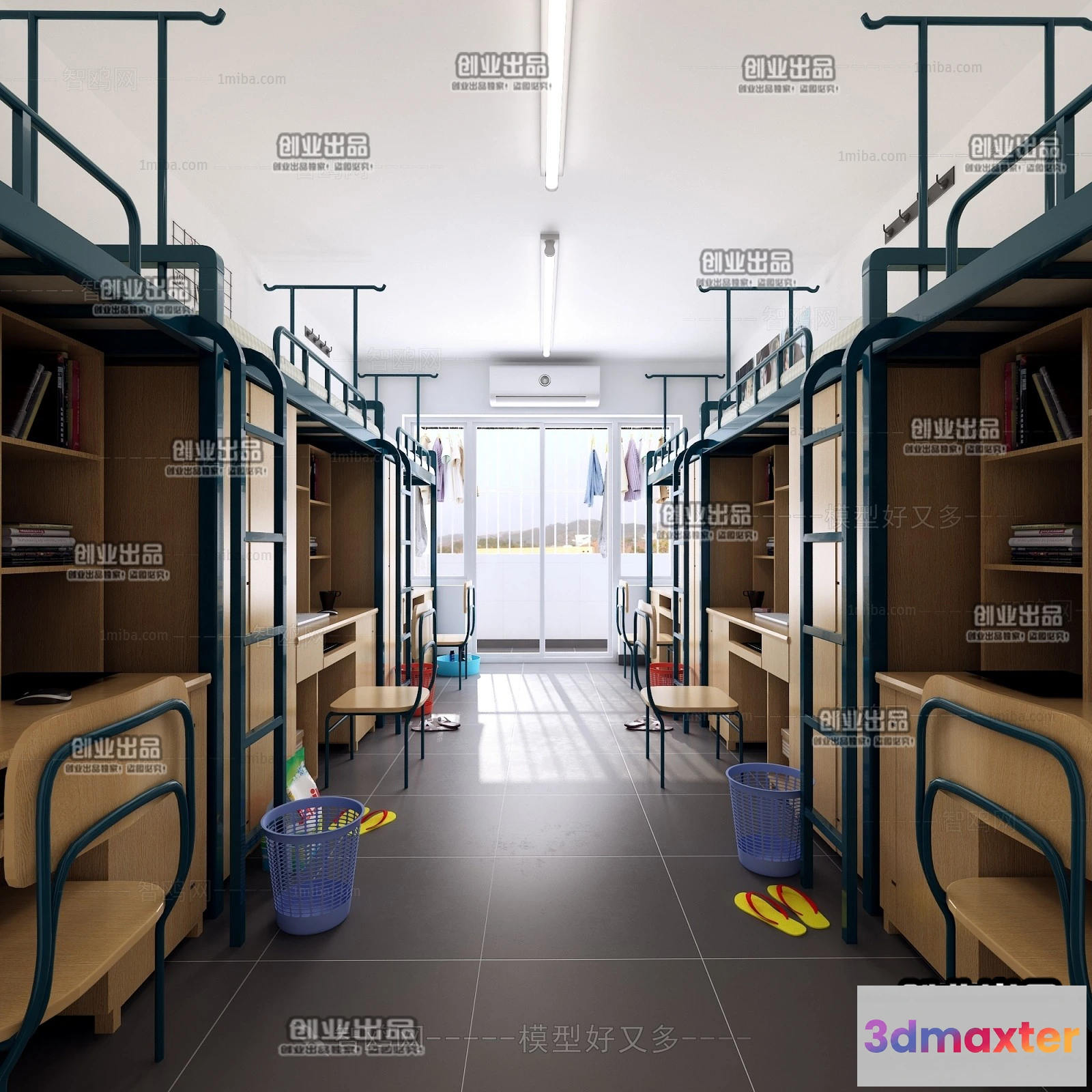 1125136 - 3D SCHOOL INTERIOR (VRAY) - DOMITORY 3D SCENES - 033