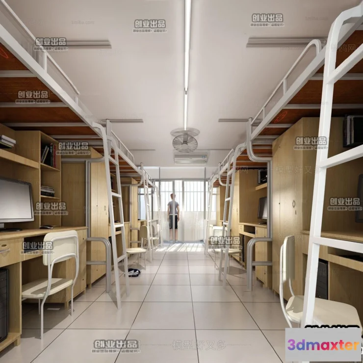 1125140 - 3D SCHOOL INTERIOR (VRAY) - DOMITORY 3D SCENES - 035
