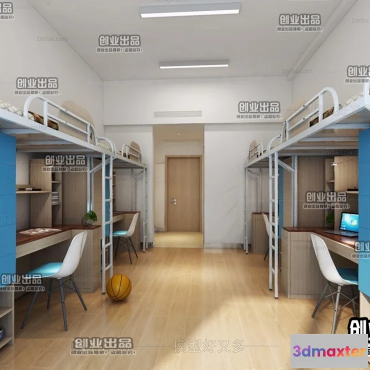 1125142 - 3D SCHOOL INTERIOR (VRAY) - DOMITORY 3D SCENES - 036