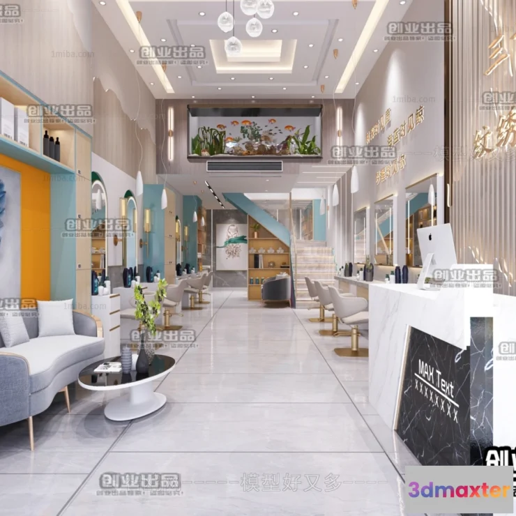 1125396 - HAIR SALON - 3D SCENES - VRAY RENDER - 005