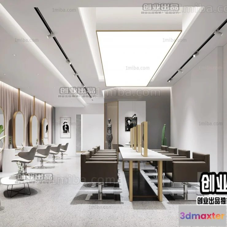 1125406 - HAIR SALON - 3D SCENES - VRAY RENDER - 010