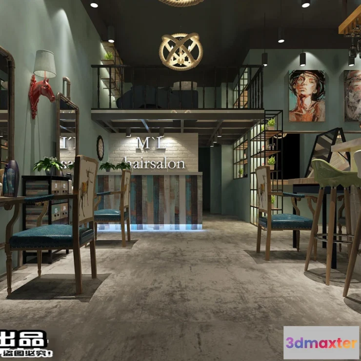 1125472 - HAIR SALON - 3D SCENES - VRAY RENDER - 043