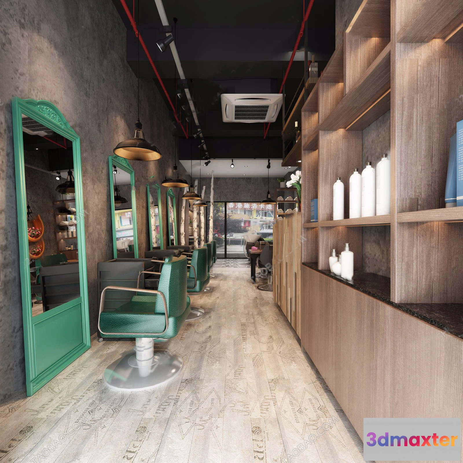 1125484 - HAIR SALON - 3D SCENES - VRAY RENDER - 049