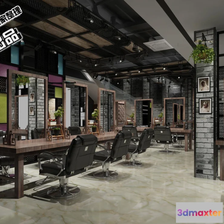 1125502 - HAIR SALON - 3D SCENES - VRAY RENDER - 058