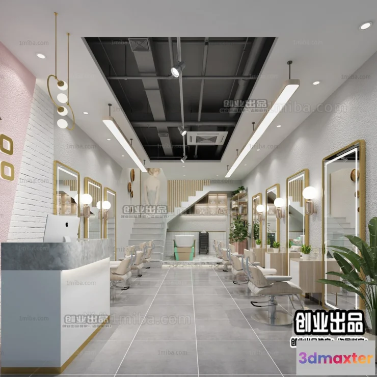 1125506 - HAIR SALON - 3D SCENES - VRAY RENDER - 060