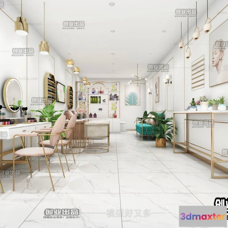 1125528 - NAILS SALON - 3D SCENES - VRAY RENDER - 002
