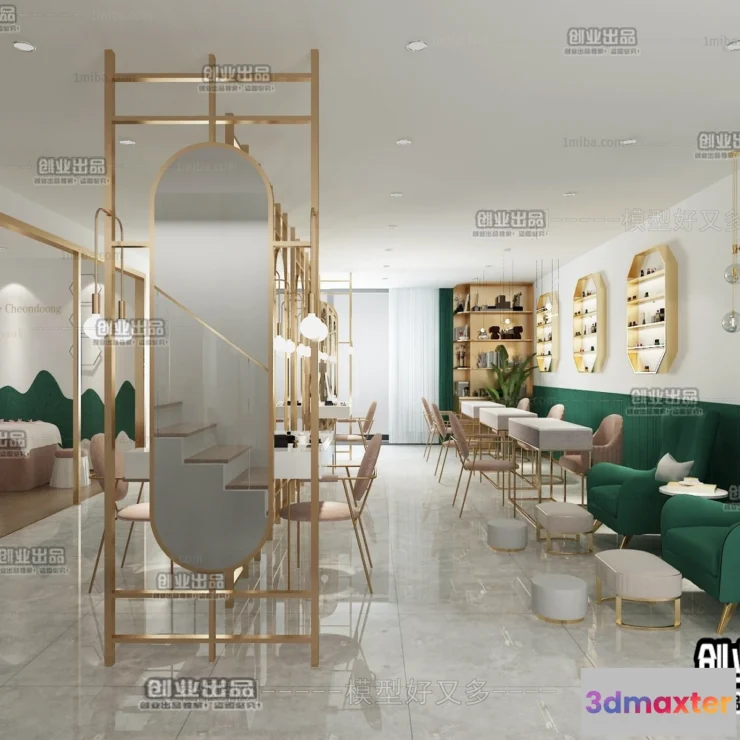 1125538 - NAILS SALON - 3D SCENES - VRAY RENDER - 007