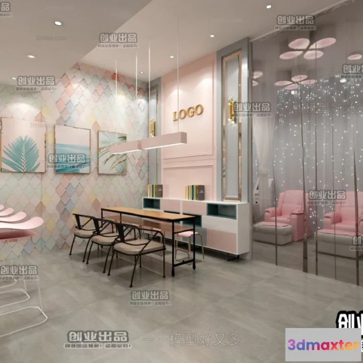 1125544 - NAILS SALON - 3D SCENES - VRAY RENDER - 010