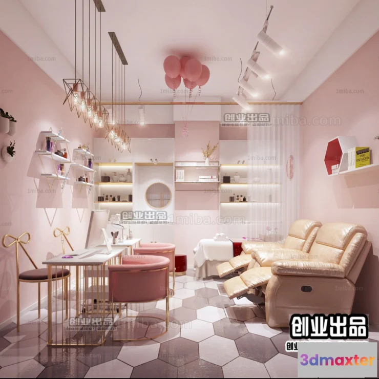 1125556 - NAILS SALON - 3D SCENES - VRAY RENDER - 016