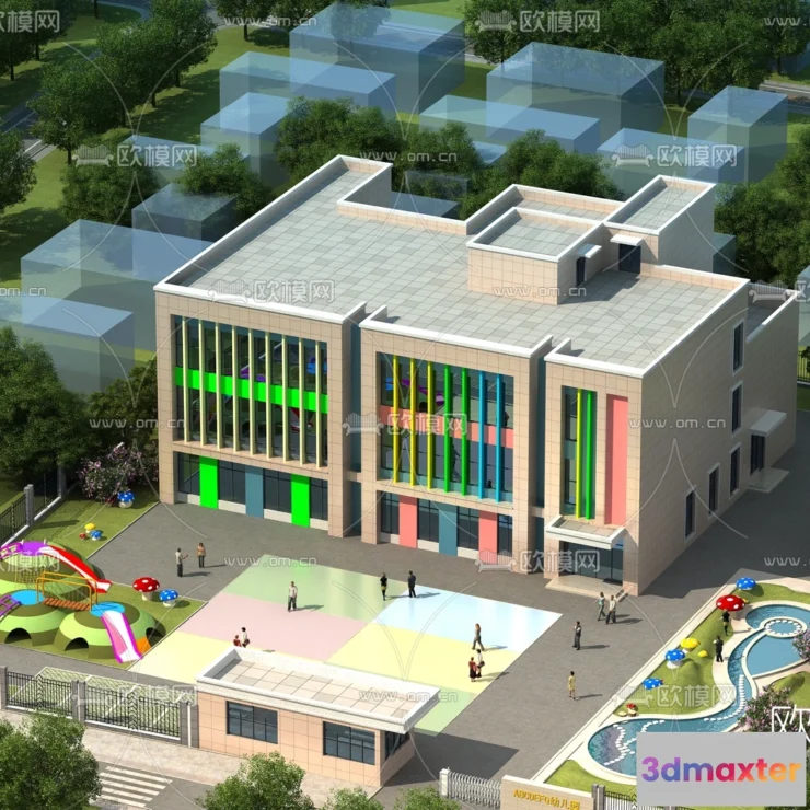 1240166 - KINDERGARTEN - VRAY  CORONA - 3D MODEL - 1207