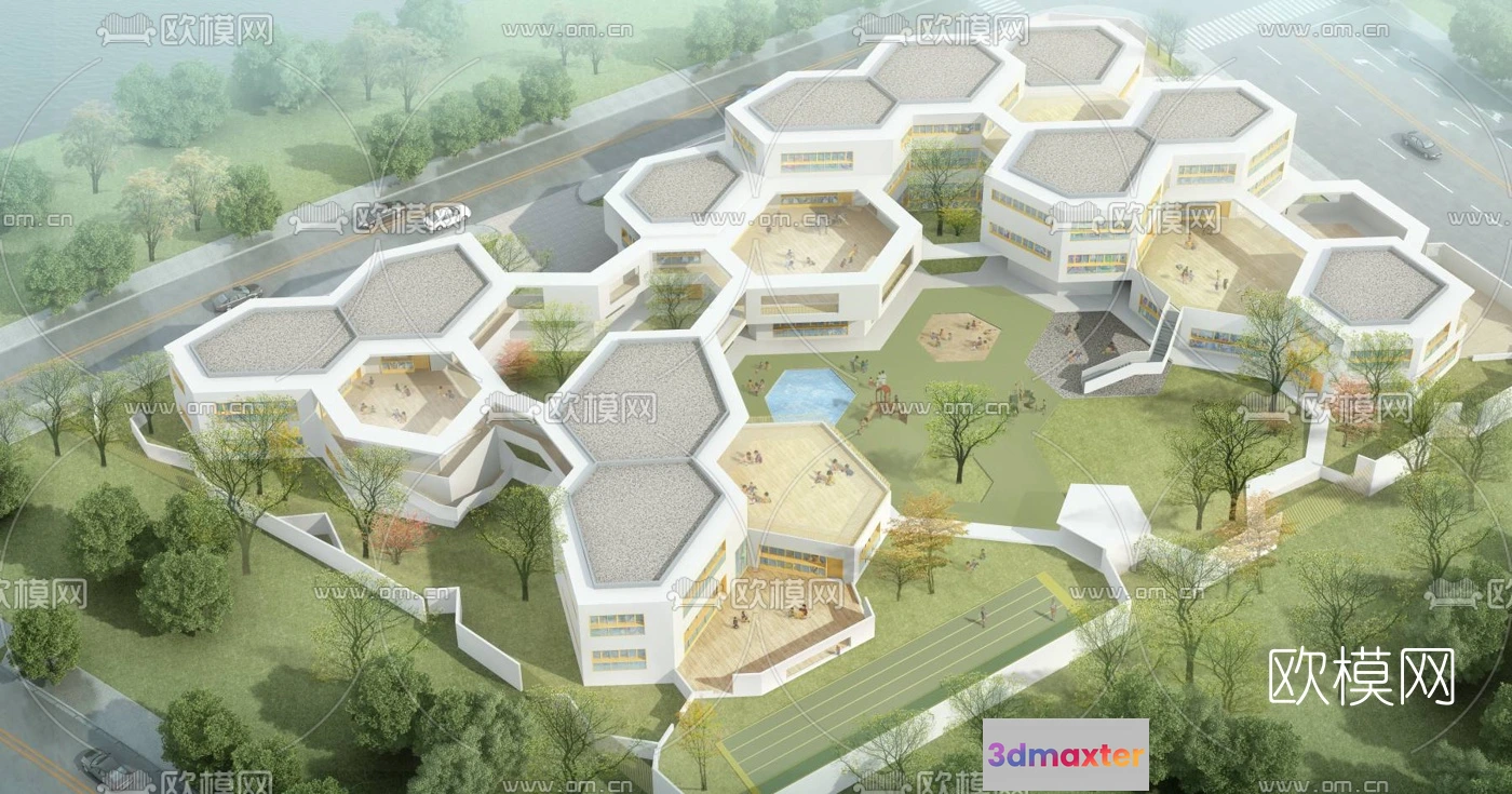 1240176 - KINDERGARTEN - VRAY  CORONA - 3D MODEL - 1212