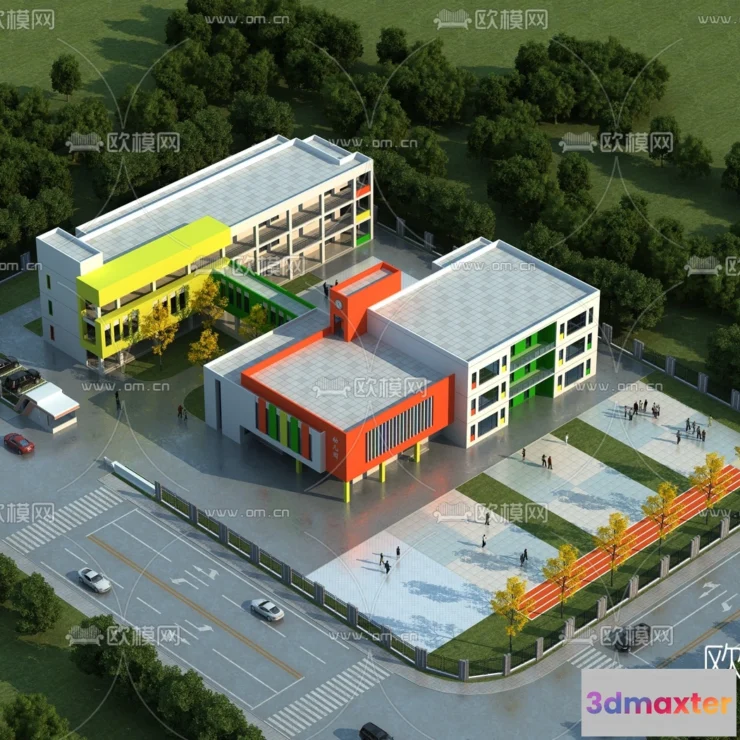 1240180 - KINDERGARTEN - VRAY  CORONA - 3D MODEL - 1214