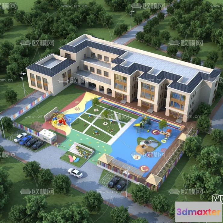 1240190 - KINDERGARTEN - VRAY  CORONA - 3D MODEL - 1219