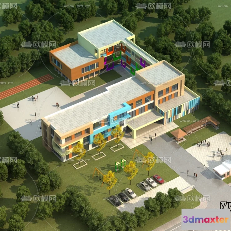1240198 - KINDERGARTEN - VRAY  CORONA - 3D MODEL - 1223