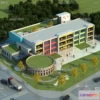 1240204 - KINDERGARTEN - VRAY  CORONA - 3D MODEL - 1226