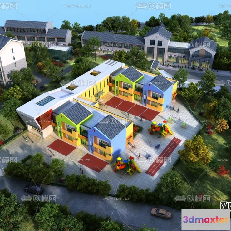 1240226 - KINDERGARTEN - VRAY  CORONA - 3D MODEL - 1237