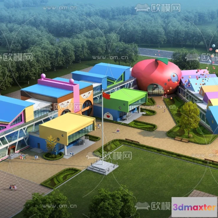 1240282 - KINDERGARTEN - VRAY  CORONA - 3D MODEL - 1265