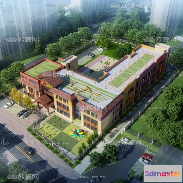 1240320 - KINDERGARTEN - VRAY  CORONA - 3D MODEL - 1284