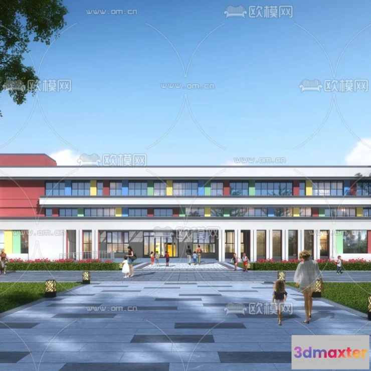 1240348 - KINDERGARTEN - VRAY  CORONA - 3D MODEL - 1298
