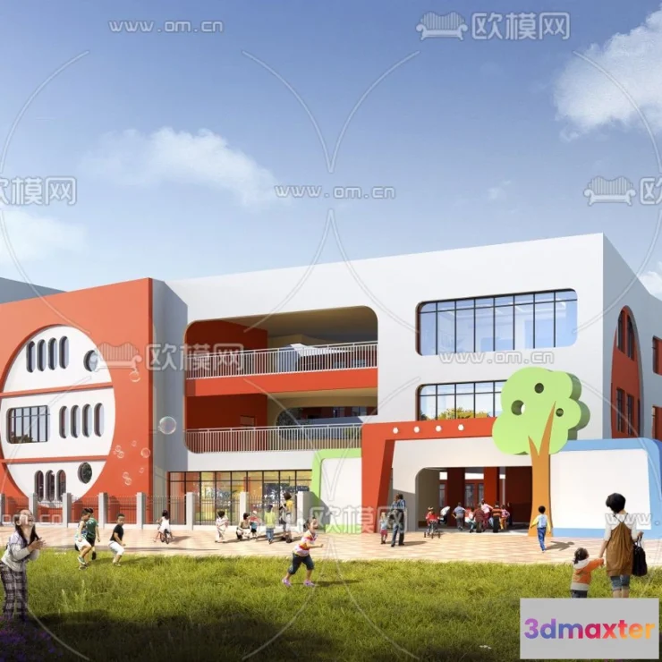 1240352 - KINDERGARTEN - VRAY  CORONA - 3D MODEL - 1300