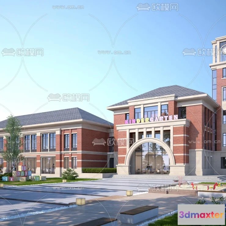 1240358 - KINDERGARTEN - VRAY  CORONA - 3D MODEL - 1303