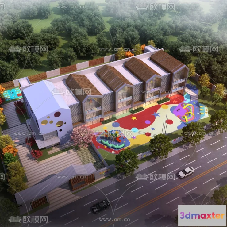 1240360 - KINDERGARTEN - VRAY  CORONA - 3D MODEL - 1304