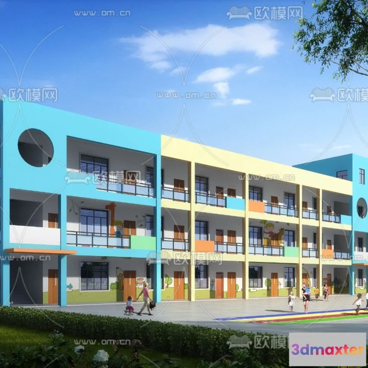 1240384 - KINDERGARTEN - VRAY  CORONA - 3D MODEL - 1316