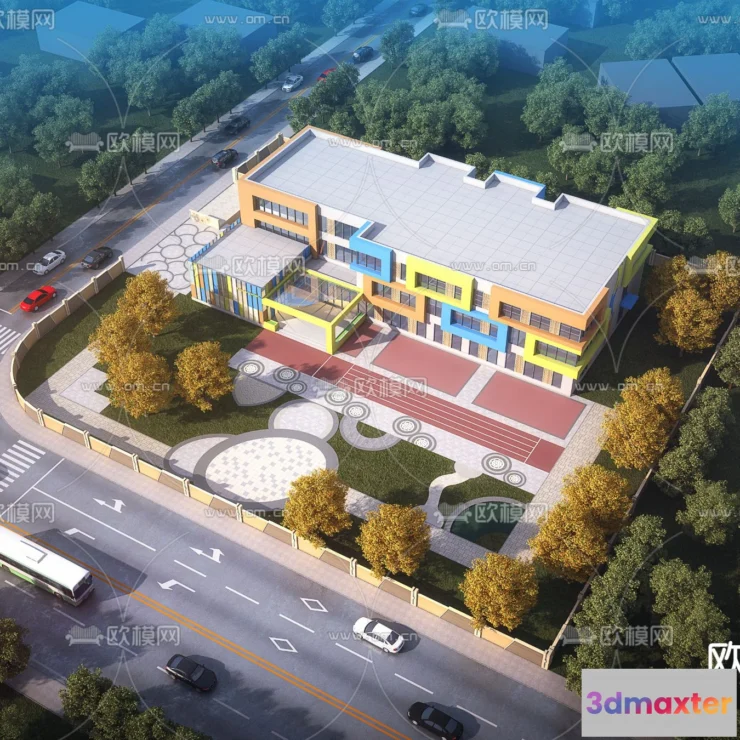 1240416 - KINDERGARTEN - VRAY  CORONA - 3D MODEL - 1332