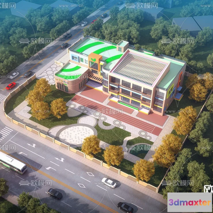 1240418 - KINDERGARTEN - VRAY  CORONA - 3D MODEL - 1333