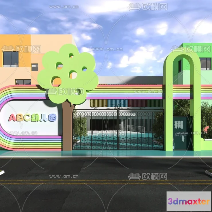 1240422 - KINDERGARTEN - VRAY  CORONA - 3D MODEL - 1335