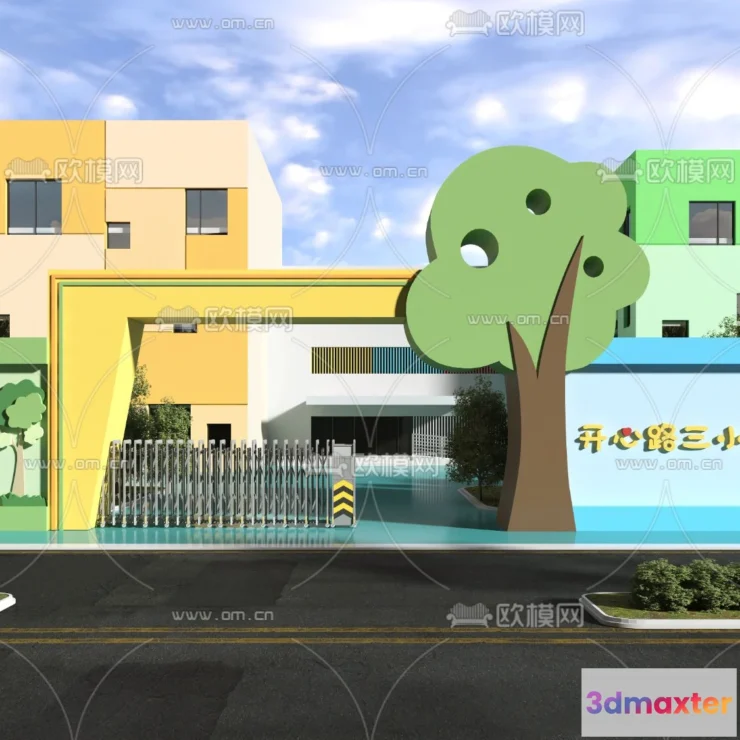 1240424 - KINDERGARTEN - VRAY  CORONA - 3D MODEL - 1336
