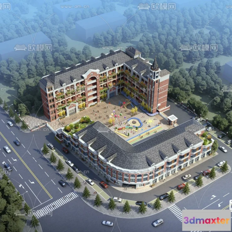 1240432 - KINDERGARTEN - VRAY  CORONA - 3D MODEL - 1340