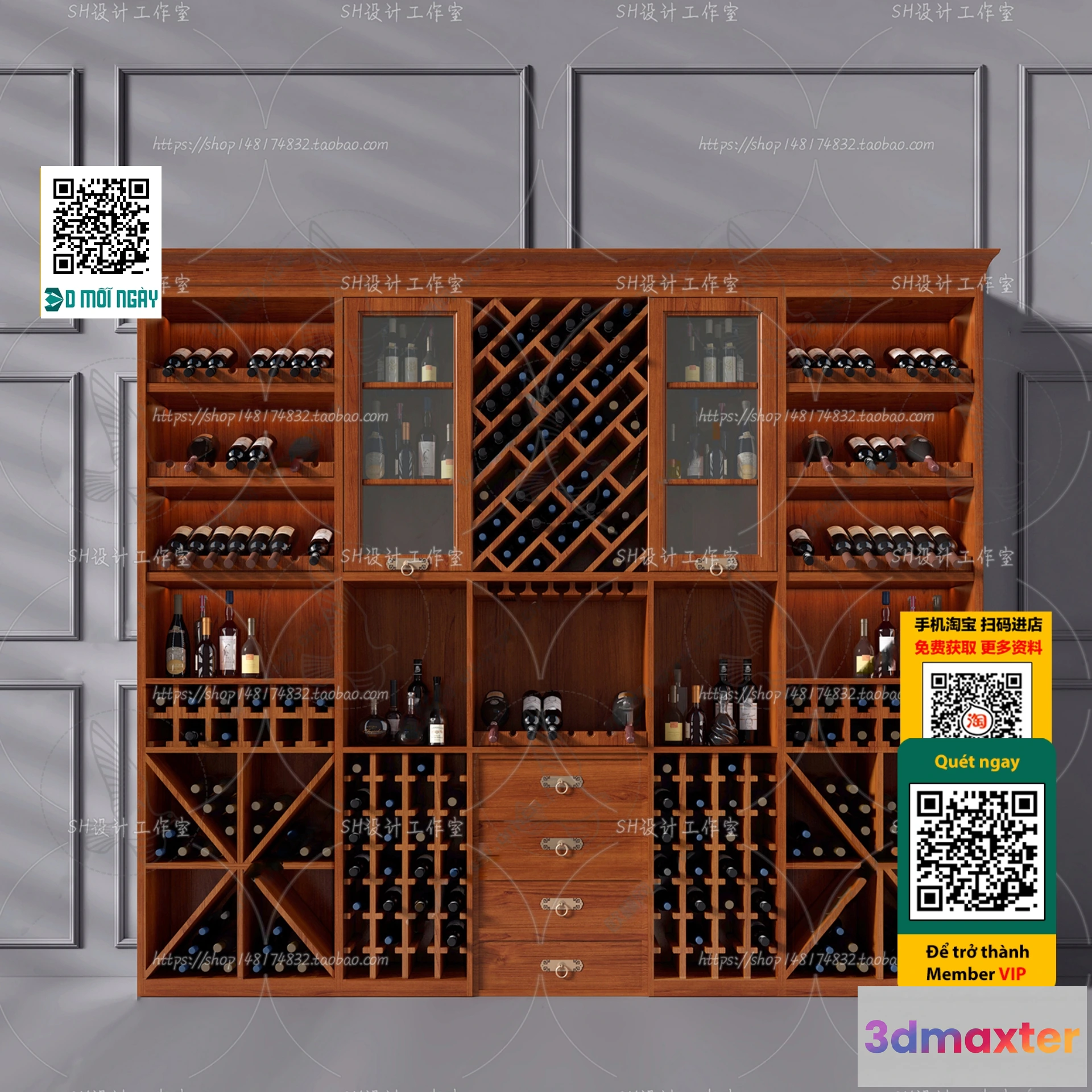 1248162 - INTERIOR - WINE SHOP - VRAY  CORONA - 3D MODEL - 5205