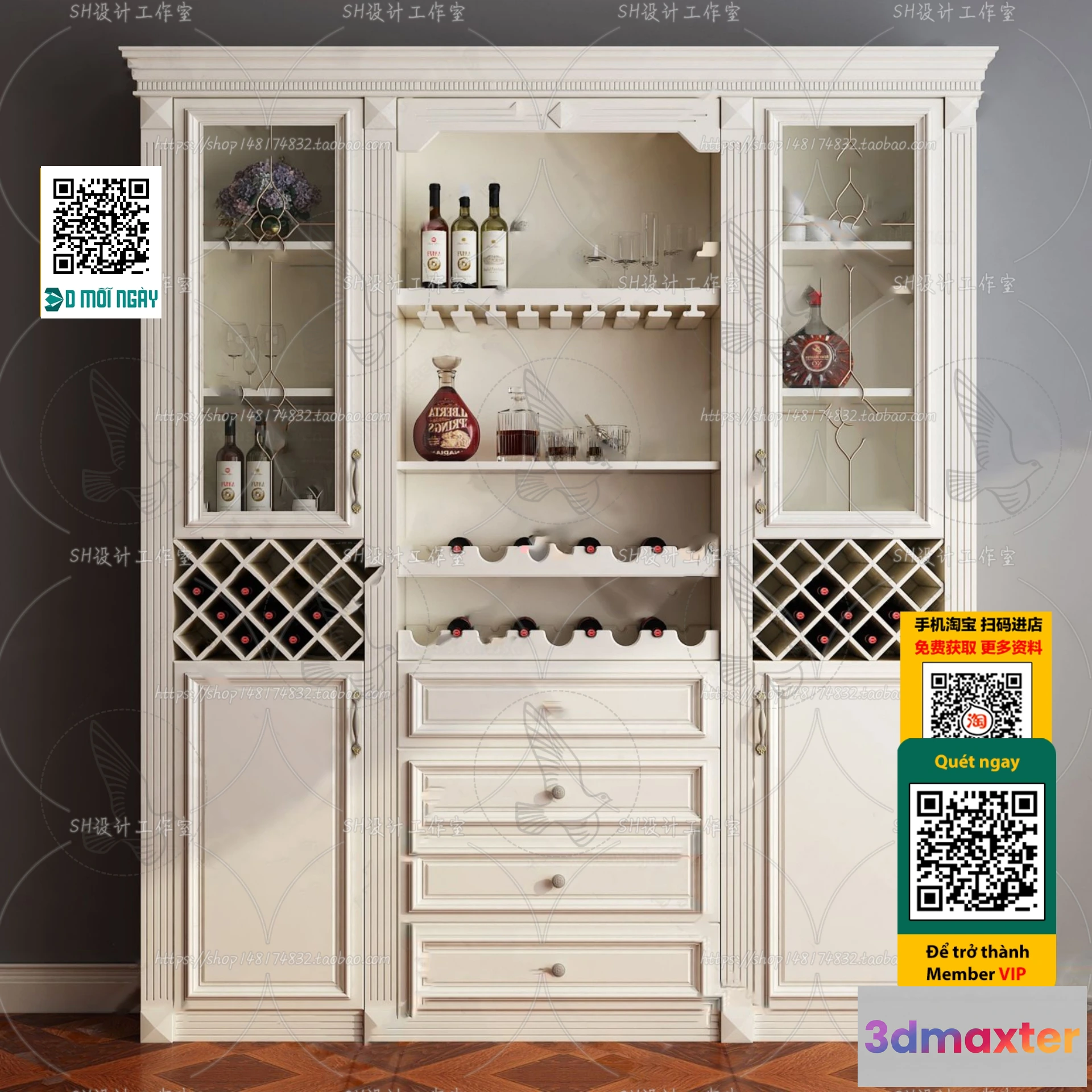 1248232 - INTERIOR - WINE SHOP - VRAY  CORONA - 3D MODEL - 5240