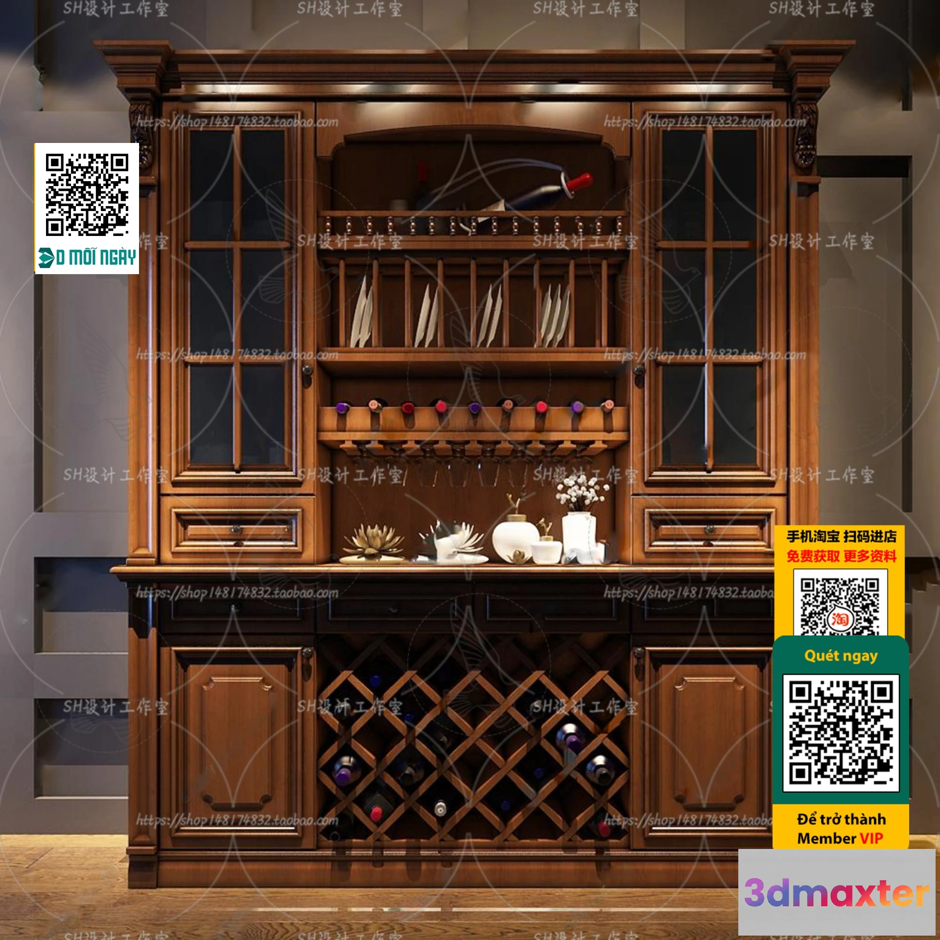 1248244 - INTERIOR - WINE SHOP - VRAY  CORONA - 3D MODEL - 5246