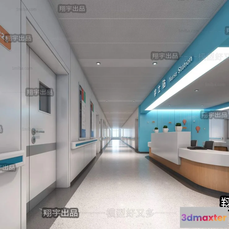 1358994 - Hospital 3D Interior Scene - 3D Models - 014 3D Max