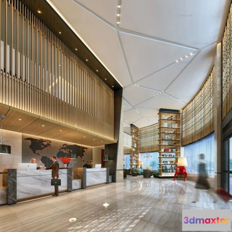 1359482 - Hotel - Lobby - 3D Interior Scene - 3D Models - 445 3D Max