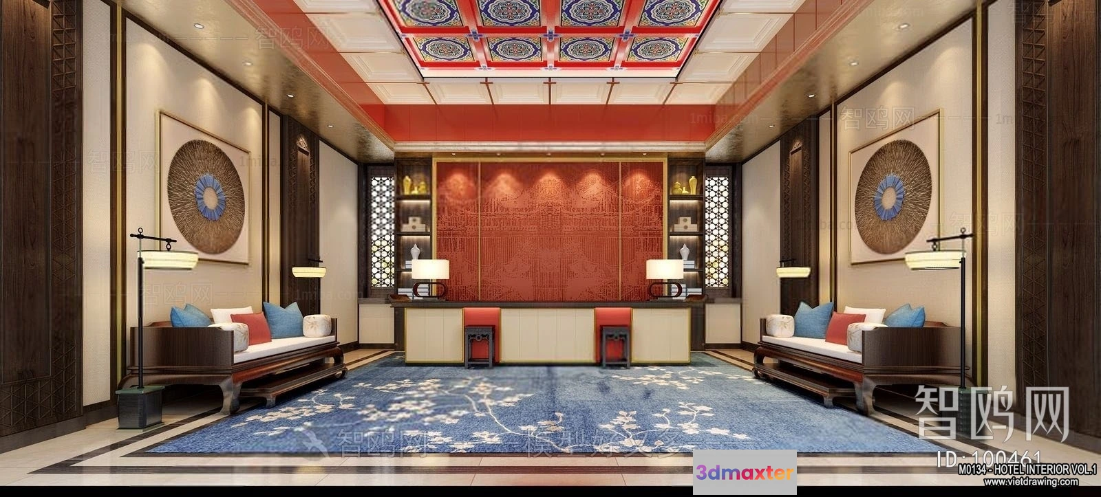 1360872 - Hotel - Lobby - 3D Interior Scene - 3D Models - 464 3D Max