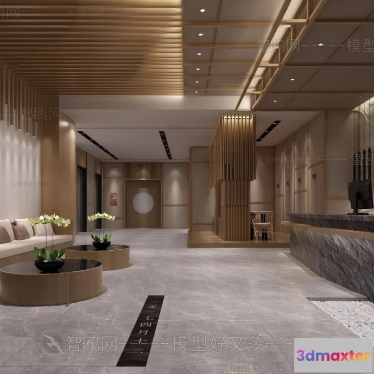 1361340 - Hotel - Lobby - 3D Interior Scene - 3D Models - 471 3D Max