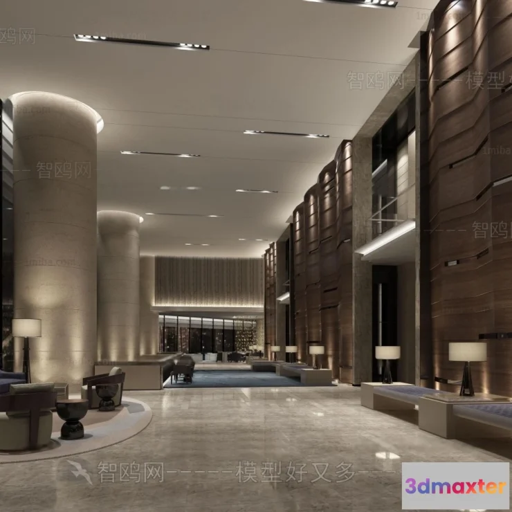 1361404 - Hotel - Lobby - 3D Interior Scene - 3D Models - 472 3D Max