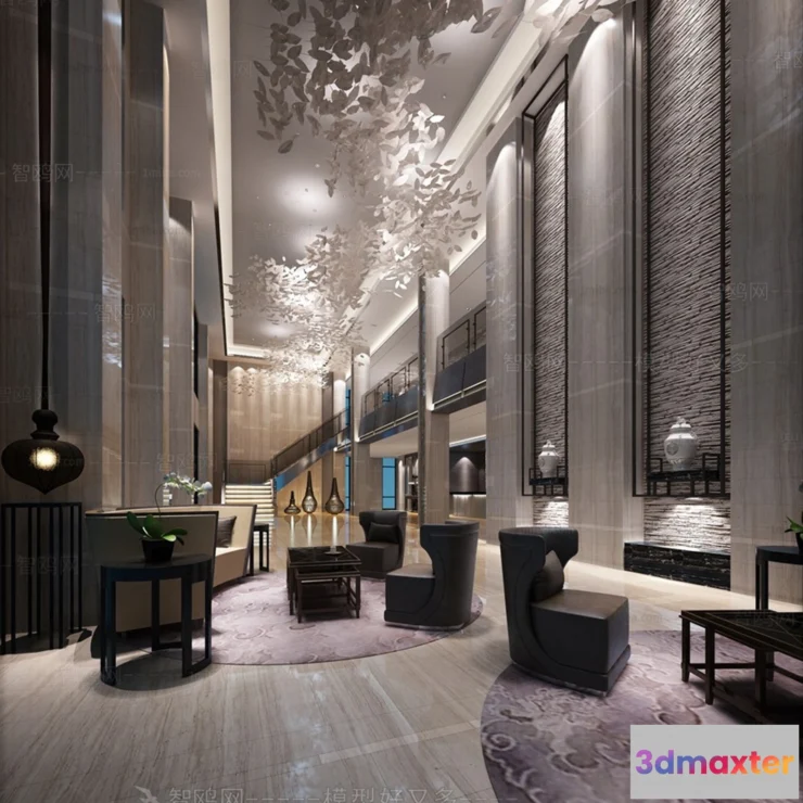 1361526 - Hotel - Lobby - 3D Interior Scene - 3D Models - 474 3D Max