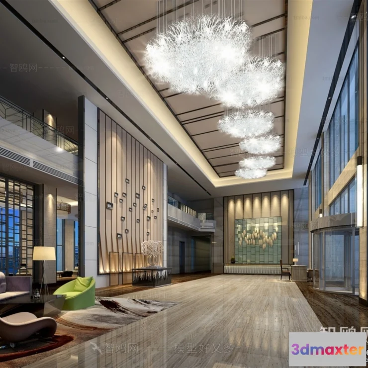 1361916 - Hotel - Lobby - 3D Interior Scene - 3D Models - 480 3D Max