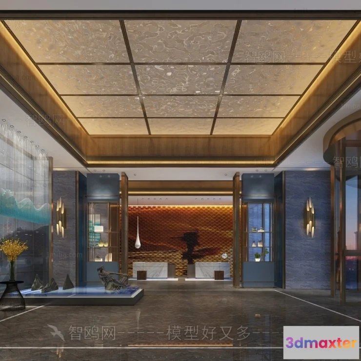 1361982 - Hotel - Lobby - 3D Interior Scene - 3D Models - 481 3D Max