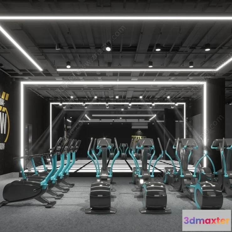 1362280 - GYM - 3D Interior Scene - 3D Models - 001 3D Max