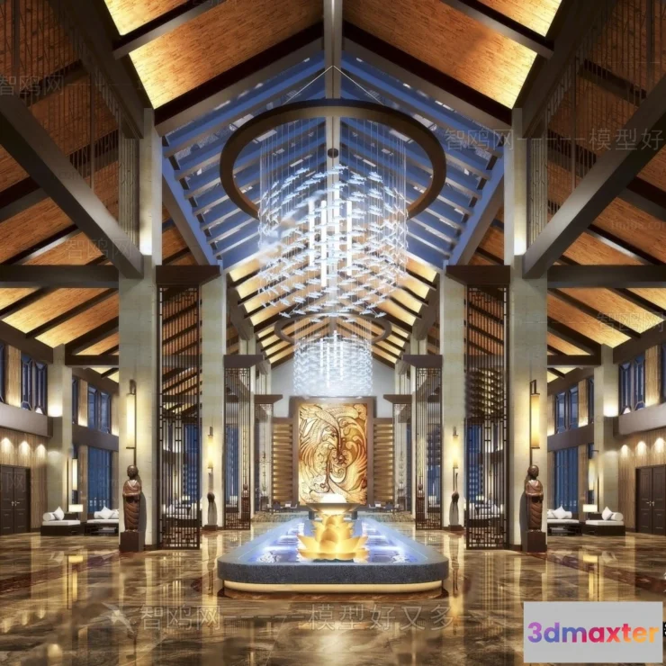 1362298 - Hotel - Lobby - 3D Interior Scene - 3D Models - 486 3D Max