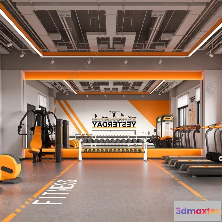 1362351 - GYM - 3D Interior Scene - 3D Models - 002 3D Max