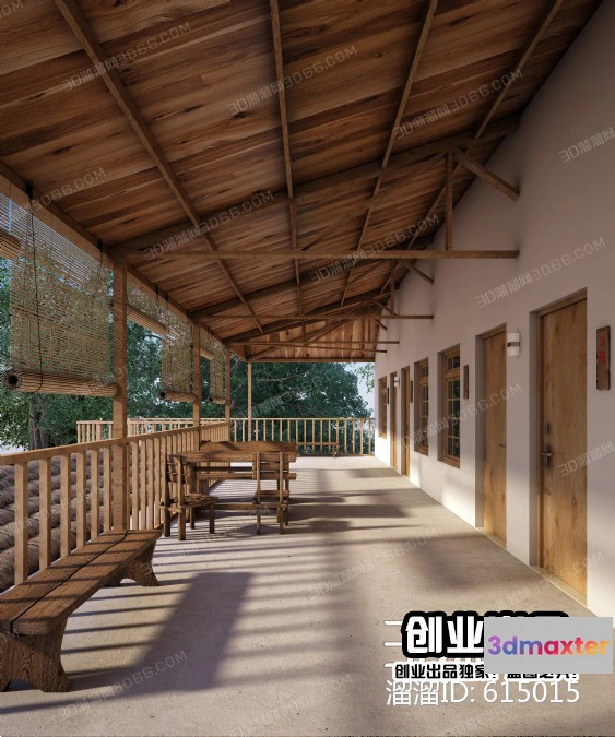 1362722 - Homestay 3D Interior Scene - 3D Models - 007 3D Max