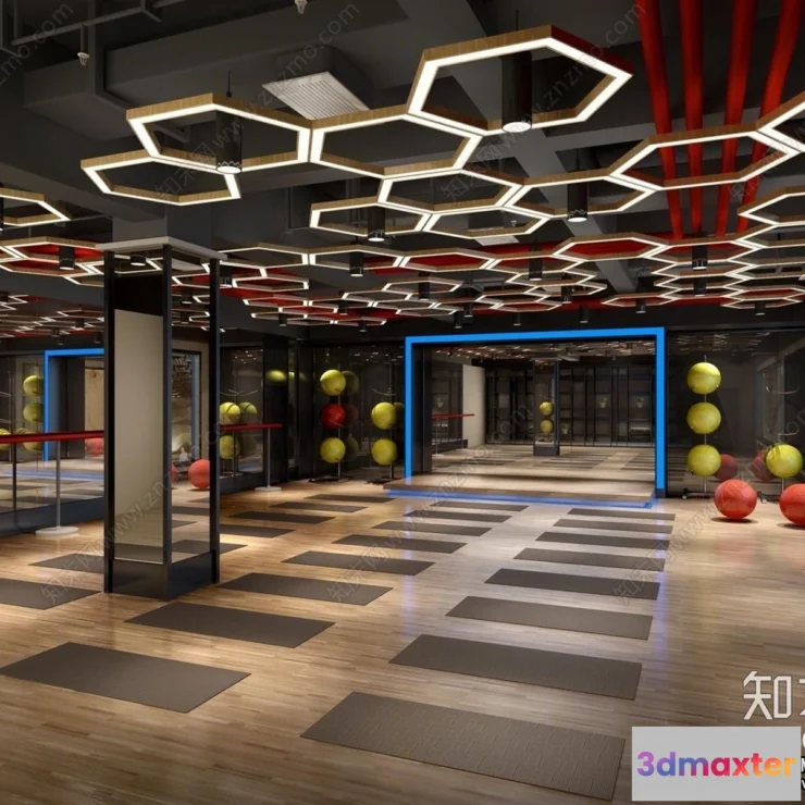 1362760 - GYM - 3D Interior Scene - 3D Models - 008 3D Max